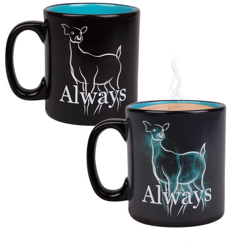Harry Potter Heat Changing Ceramic Coffee Mug - Large 20oz - Officially Licensed Doe Patronus Design Reveals w/Heat - Book & Movie Love Gift for Kids, Teens, Adults, Men, Women - Image 1
